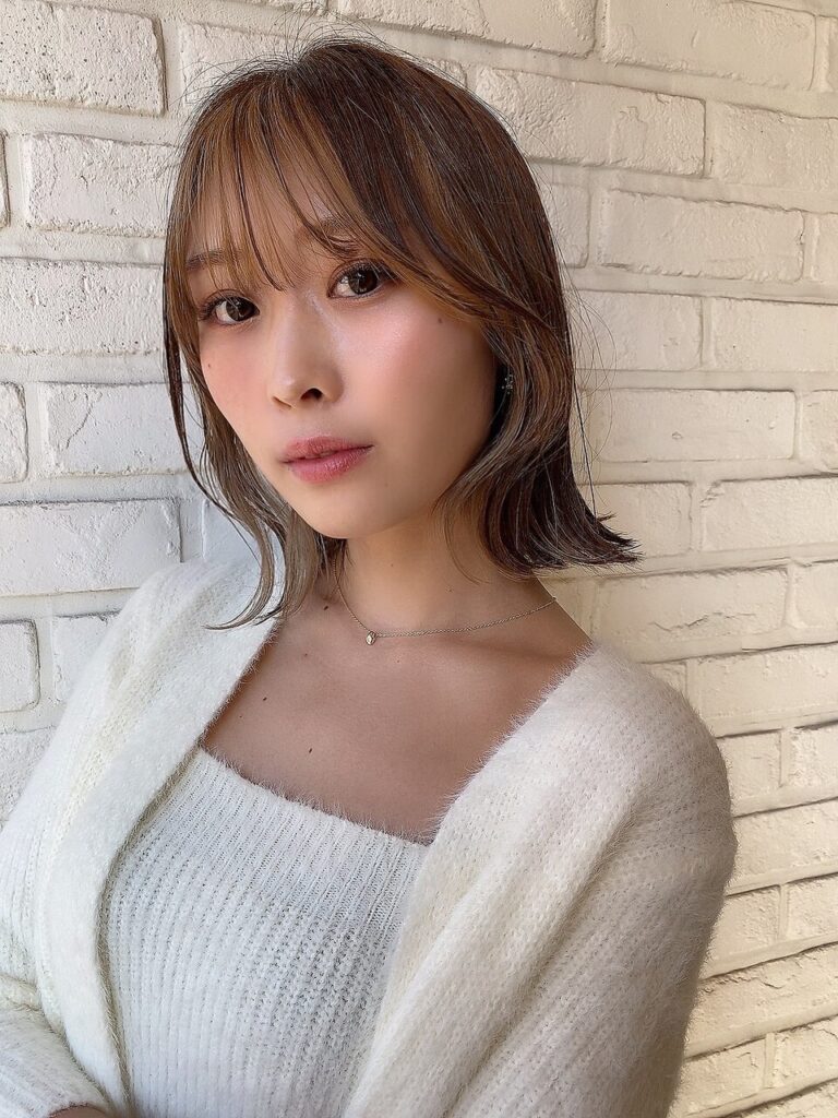韓国風くびれボブ×シースルーバング