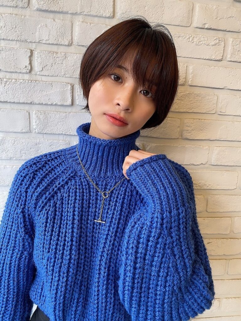小顔見せ◎ひし形ショートボブ