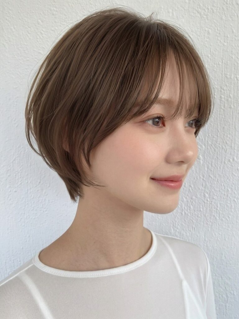 丸みショートボブ×艶髪
